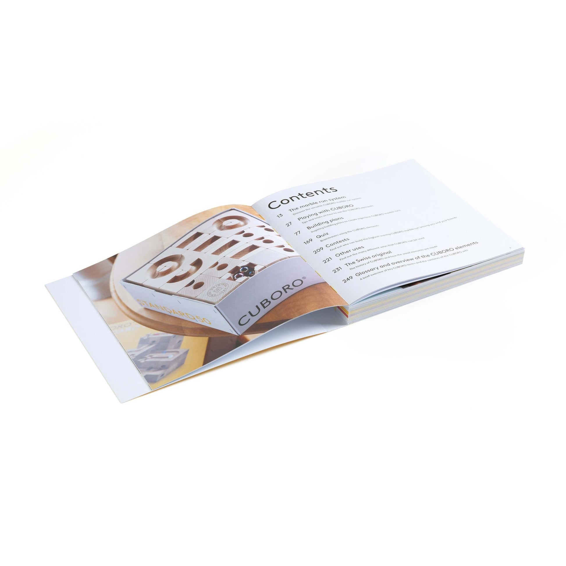 THE BOOK - Dive deeper into the mesmerizing world of CUBORO with "The Book" the ultimate guide to unlocking the full potential of your wooden educational toy system! This comprehensive book is your go-to resource for inspiration and detailed instructions,